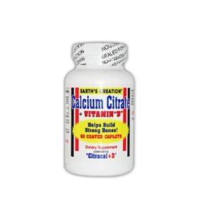 Earth's Creation Calcium Citrate +  Vitamin D - 60 Tablets