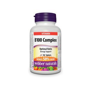 Webber Naturals Vitamin B100 Complex - 90 Tablets
