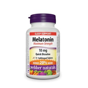 Webber Naturals Melatonin 10mg Sublingual Quick Dissolve