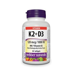 Webber Naturals Vitamin K2+D3 - 30 Softgels