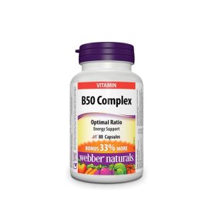 Webber Naturals Vitamin B50 Complex - 80 Capsules