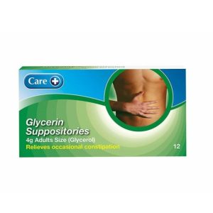Care+ Glycerin Suppositories Adult 4mg