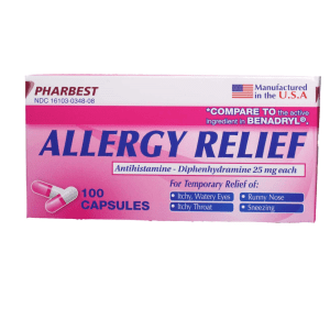 Pharbest Allergy Relief Diphenhydramine 25mg 24 Capsules