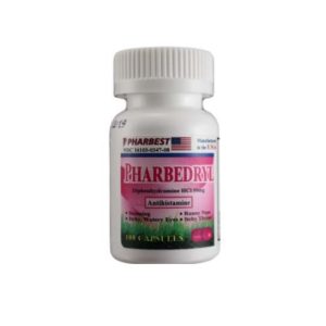 Pharbest Pharbendryl Diphenhydramine 50mg 100 Capsules
