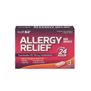 HEALTH A2Z ALLERGY RELIEF FEXOFENADINE 180MG - 3 CAPLETS