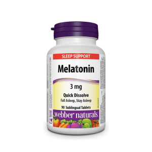 Webber Naturals Melatonin 3mg (Sublingual)- 90 Tablets