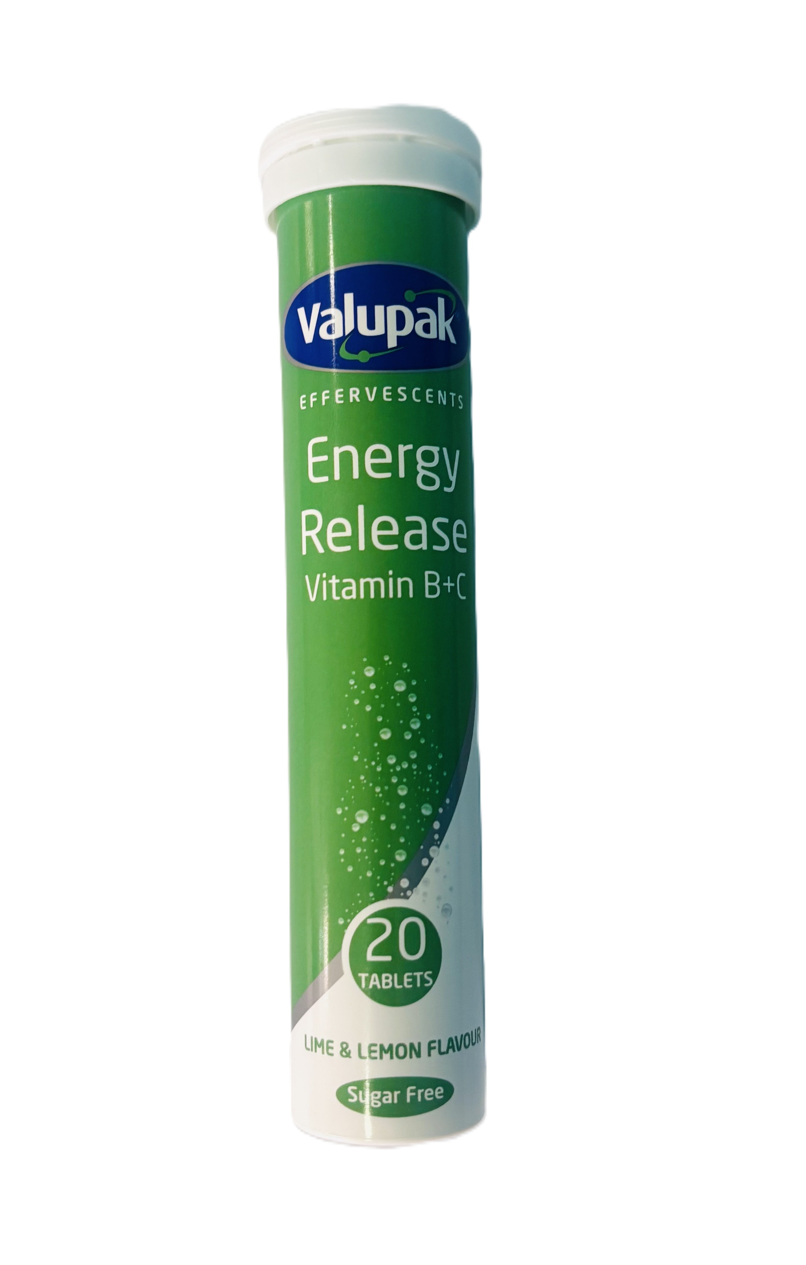 VALUPAK ENERGY RELEASE VITAMIN B + C - 20 EFFERVESCENT TABLETS