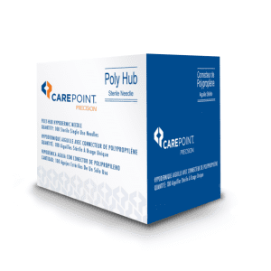 Care Point Hypodermic Poly Hub Sterile Needles- 100's