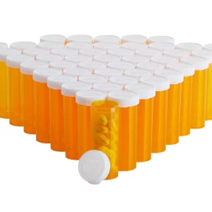 60 DRAM AMBER PLASTIC VIALS- 50's