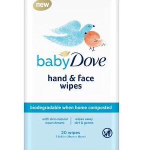 DOVE BABY HAND & FACE WIPES- 20 WIPES