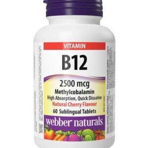 VITAMIN B12 METHYLCOBALAMIN 2500MCG- 60 SUBLINGUAL TABLETS